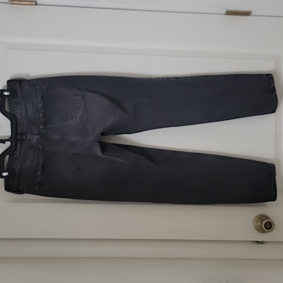 Old Navy Size 8 Washed Black / Gray Power Straight High Rise Denim Jeans - Picture 12 of 13
